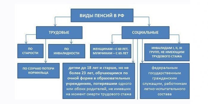 Пенсии представлены различными категориями в Российской Федерации.