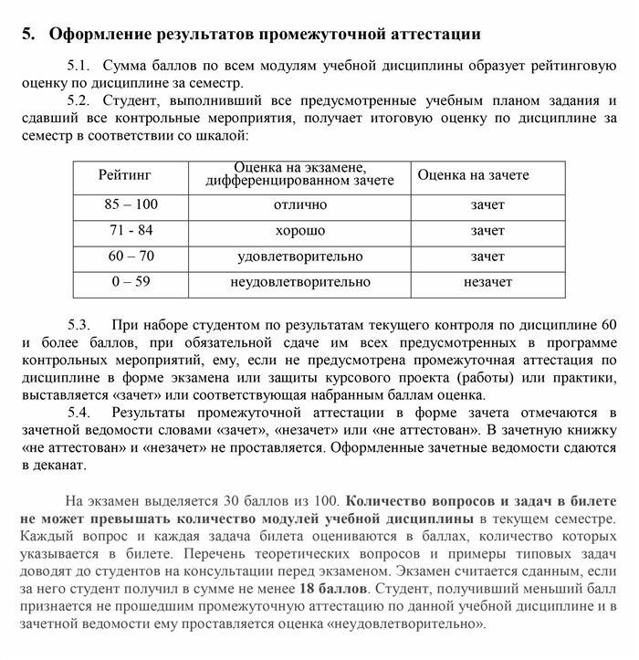 Студенты ведущего технического университета МГТУ им. Н. Э. Баумана оцениваются в соответствии с балльно-рейтинговой системой, что делает этот процесс справедливым и прозрачным. Максимально возможное количество баллов, которое можно получить на экзамене, составляет 30. Таким образом, чтобы достичь высокой оценки по предмету, недостаточно просто пропускать занятия и игнорировать выполняемые задания. Это является источником мотивации и стимулом для студентов, ведь лишь активное участие в учебном процессе позволяет добиться желаемого результата.