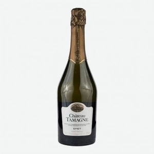 Виноградное шампанское Chateau Tamagne белого цвета, имеющее сухой вкус, объемом 0.75 литра.