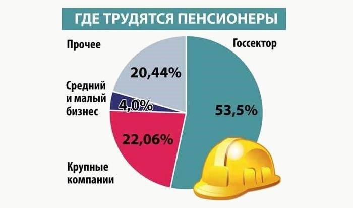 Каковы места занятости у лиц пожилого возраста?