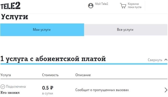 Как отключить предоставляемые сервисы оператора Теле2?