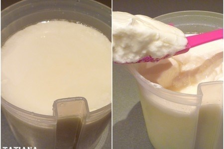Четвертый этап приготовления домашней молочной кухни - создание йогурта и творога.