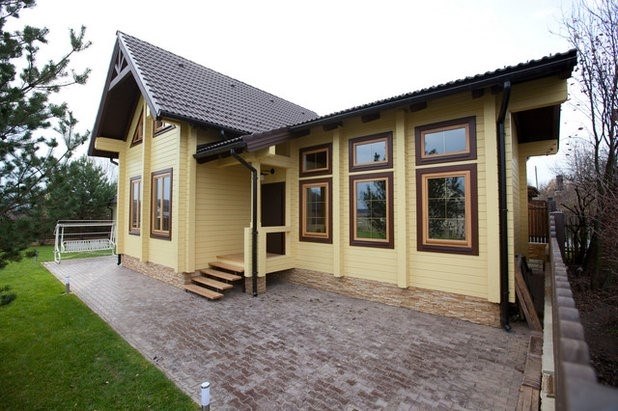Компания ПАЛЕКС предлагает качественные дома из клееного бруса с уникальным дизайном фасада.