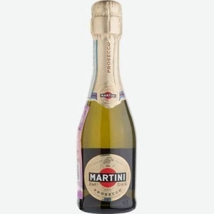 Martini Prosecco - это светлое сухое игристое вино с алкогольным содержанием 11,5% из Италии, которое упаковано в бутылку объемом 0,187 литра.