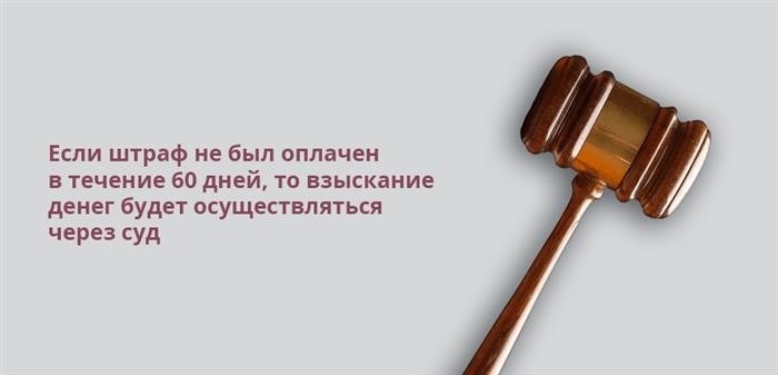 Если плата не будет внесена в течение 60 дней, то процесс взыскания средств будет проводиться путем обращения в суд.